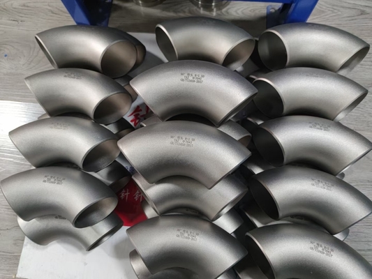 Manufacturer ASME B16.9 Grade 2  seamless titanium Pipe Fittings 90 Degree Elbow