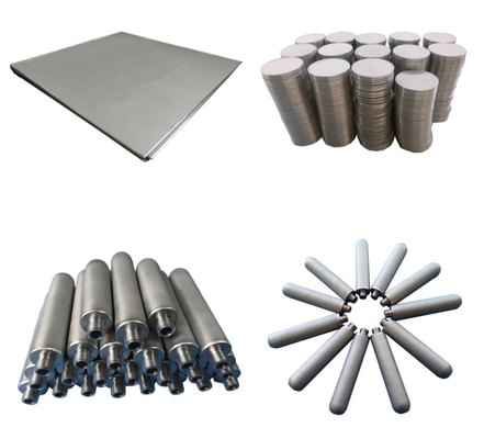 Sintered Filter Sintered Micron Porous Metal Filter Disc  / Plate / Sheet / Tube