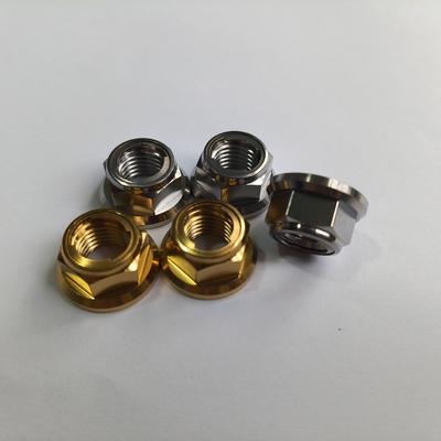 Gr5 titanium bolts and nuts customized PVD anodized color laser marking.